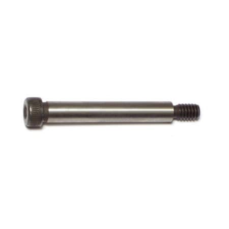 Midwest Fastener Shoulder Screw, 18 (Coarse) Thr Sz, 7/16 in Thr Lg, 2 in Shoulder Lg, Steel, 3 PK 71595